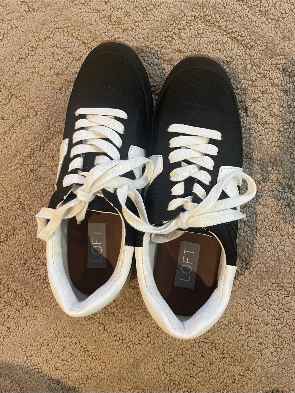 Loft Black and White Retro Lace-Up Sneakers - Picture 6 of 6